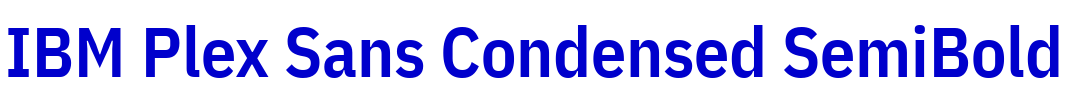 IBM Plex Sans Condensed SemiBold Schriftart